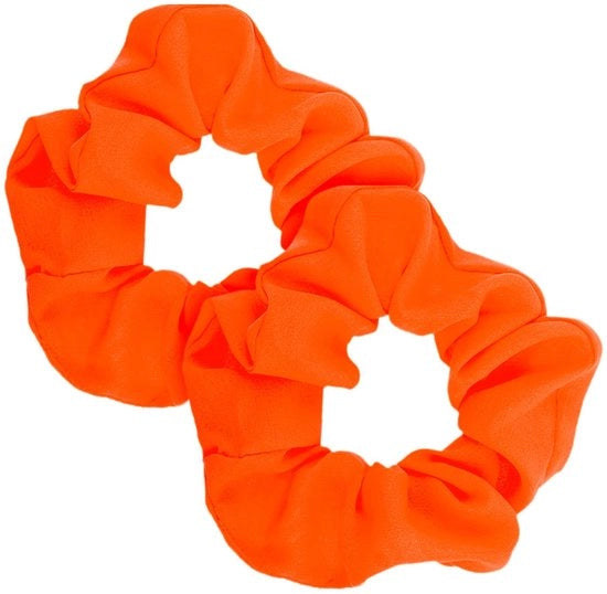 Sciarpa a Scrunchie Grande Neon - 2 Pezzi - Bende Elastica per Capelli - Onde per Capelli - Per Donne/Ragazze - Materiale di Allungamento Resistente