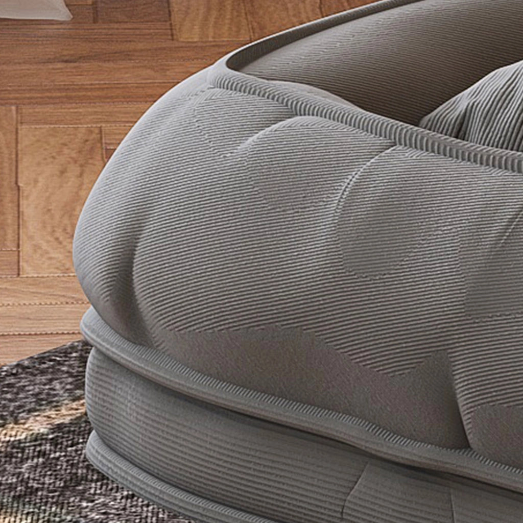 Sedia a sdraio pieghevole, divano letto ergonomico, schienale regolabile (90°-180°), grigio