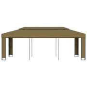 Gazebo con Tetto Doppio 3x6 m Grigio Talpa 180 g/m² 312219