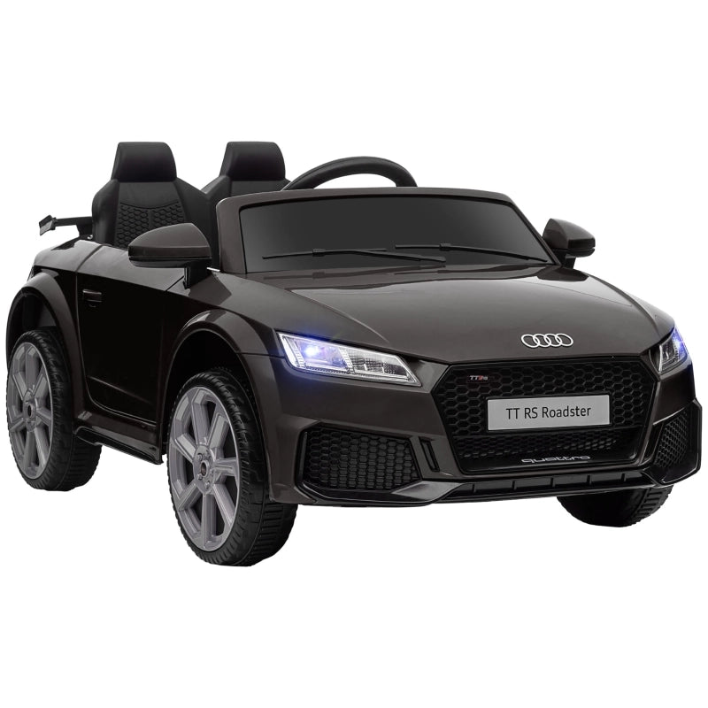 Auto elettrica Audi per bambini, con telecomando 2.4G, musica, clacson, LED, USB, per bambini dai 3 ai 5 anni, nera.