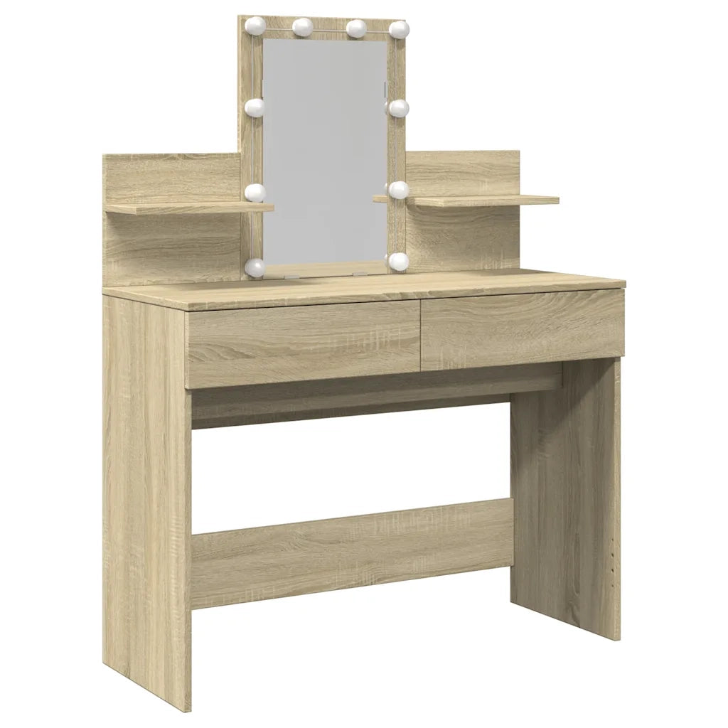 Toeletta con LED Rovere Sonoma 100x40x130 cm 848201