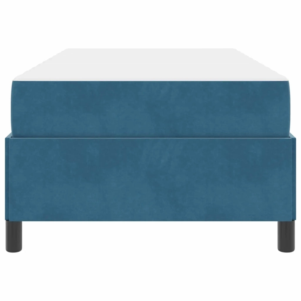 Struttura del letto con materasso Blu Scuro 80 x 200 cm Tessuto