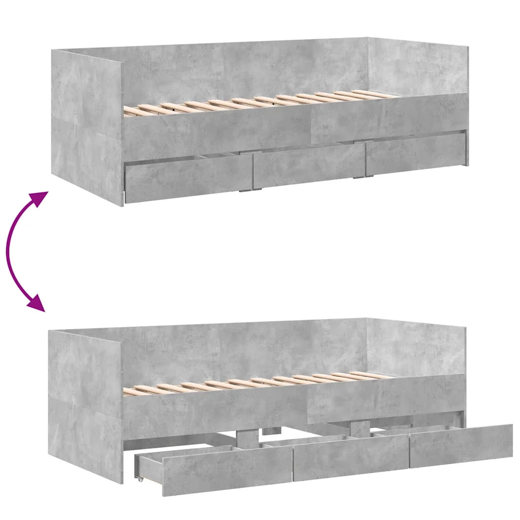Divano Letto con Cassetti senza Materasso-Sofa Letto-Daybed 100x200 cm 780547