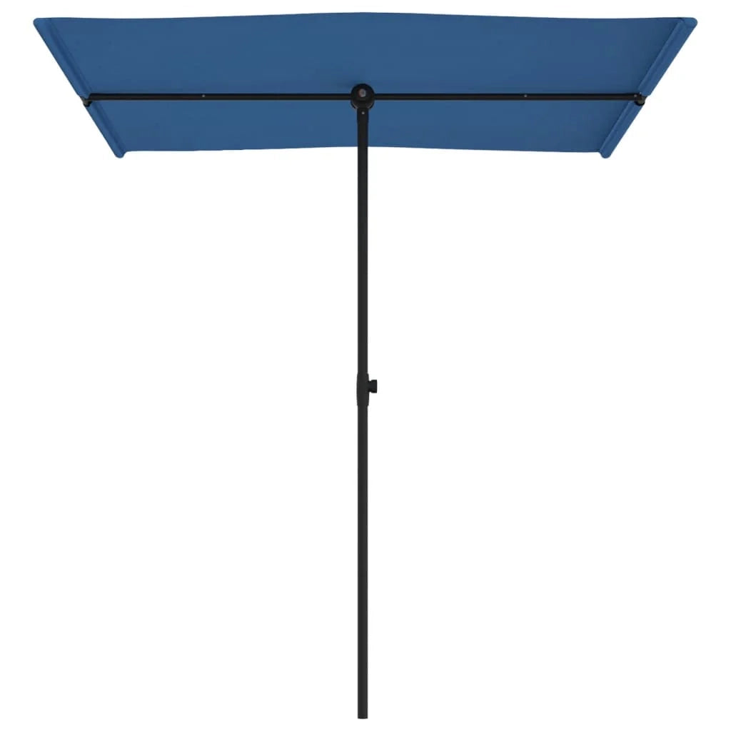 Ombrellone da esterno con palo in alluminio 180 x 130 cm azzurro 02_0008212