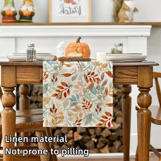 Tavolo decorativo - festivo - con stampa foglia di mape - robusto - duraturo - foglia di mape - tavolo decorativo - festivo - adatto per decorazione di festa (183 x 33 cm)