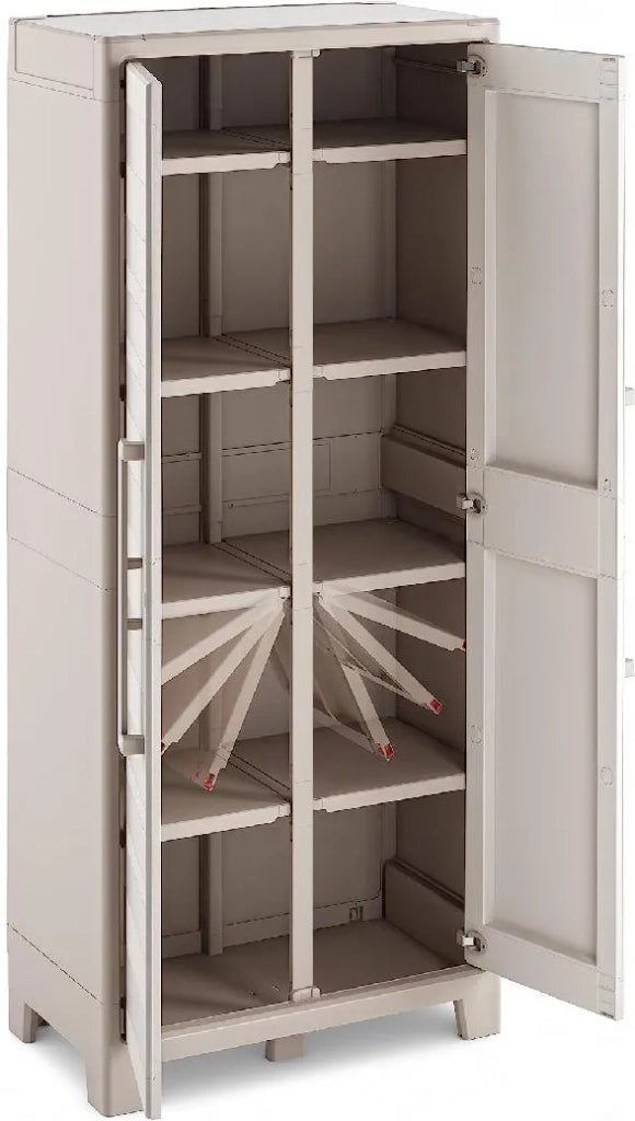 ARMADIO MULTISPACE IMPERMEABILE GULLIVER KETER  PPL SABBIA BEIGE 2 ANTE CM 80X44 H.CM 182