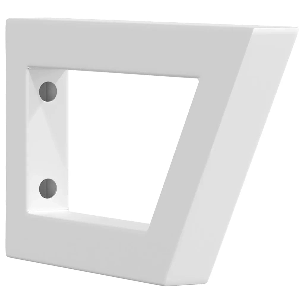 Reggimensole per Lavabo 2 pz Bianche Trapezio in Acciaio 4007276