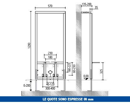TELAIO STAFFA BIDET SOSPESO CON KIT DI MONTAGGIO- PUCCI- pezzi 1