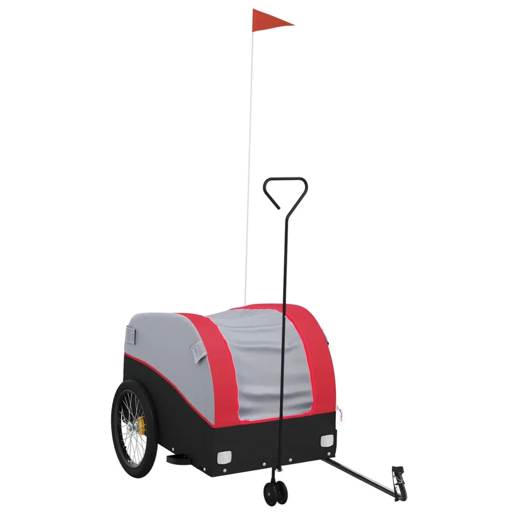 Rimorchio da Bici Nero e Rosso 45 kg in Ferro CFW8296820