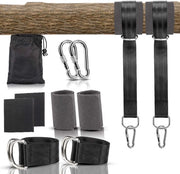 Kit di fissaggio per sospensione o lettino oscillante max. 500 kg - Poliestere - Incluso i supporti di protezione della corda e i ganci di ancoraggio 15 m