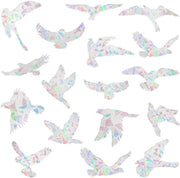 20 pezzi di adesivi anti-urto per uccelli in forma di grande uccello, avvisi di urto con uccelli. Adesivi trasparenti in forma di uccello, adesivi statici e riflettenti.