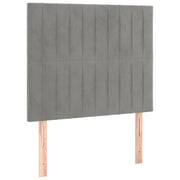 Testiera | Testata Grigio Chiaro 100x5x118/128 cm Velluto