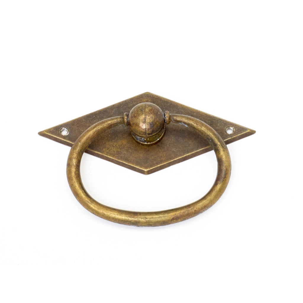 MANIGLIA PATINATO ANTICO PZ. 2 85X60MM CON PIASTRA