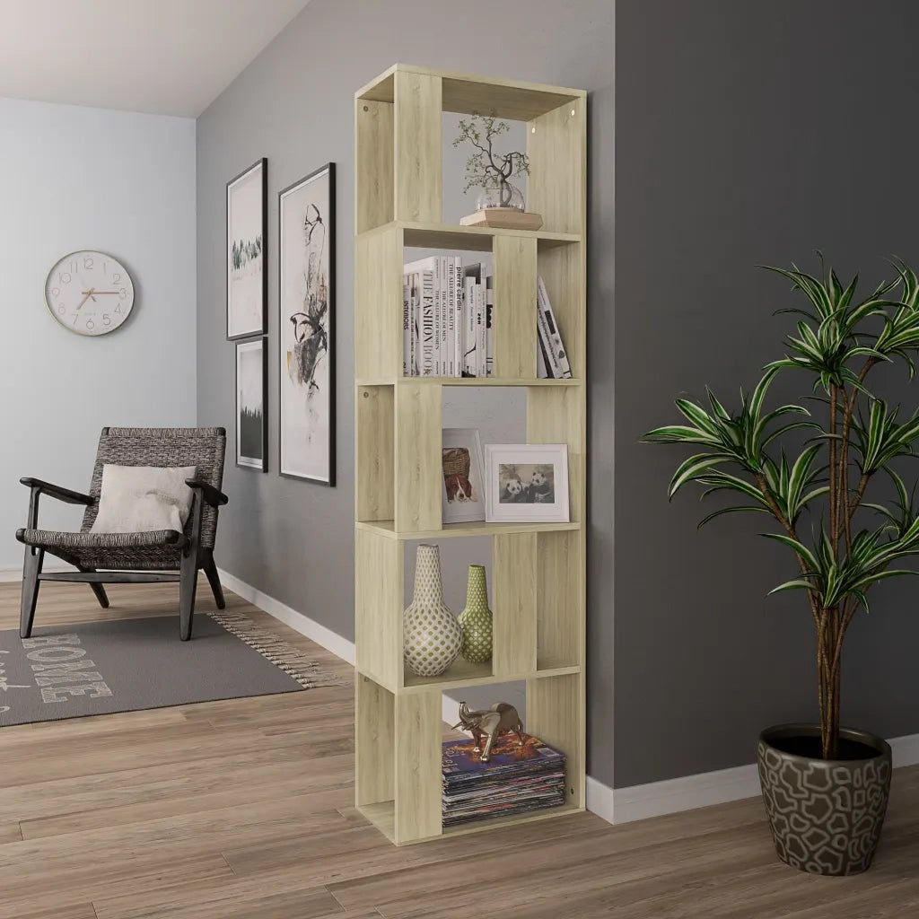 Libreria/Divisorio Rovere Sonoma 45x24x159 cm Legno Multistrato 800111