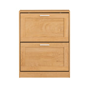 Scarpiera ribaltabile Scarpiera a 2 ribalte Portascarpe salvaspazio Slim, 60x23x79cm Naturale FSR137-N SoBuy