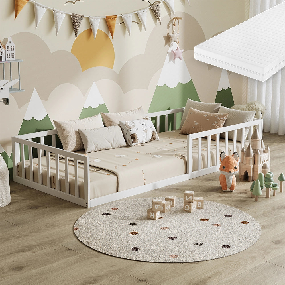 Vitalispa Letto per bambini Bianco 90x200 con materasso