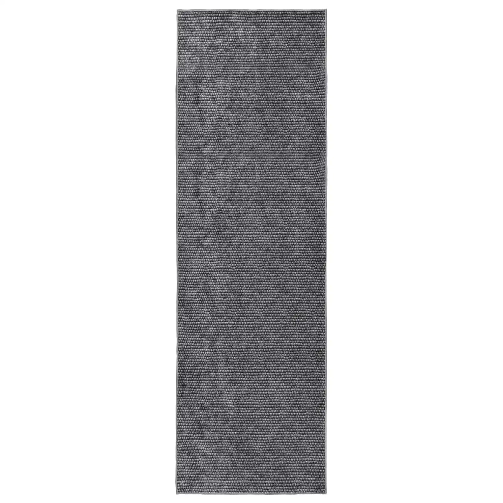 Tappeto Antracite 50 x 150 cm 100% Poliestere 3 mm Lavabile 42041677