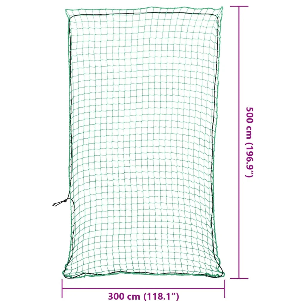 Rete per rimorchio telo di fissaggio del carico portapacchi con corda elastica 5 x 3 m PP verde 02_0042226