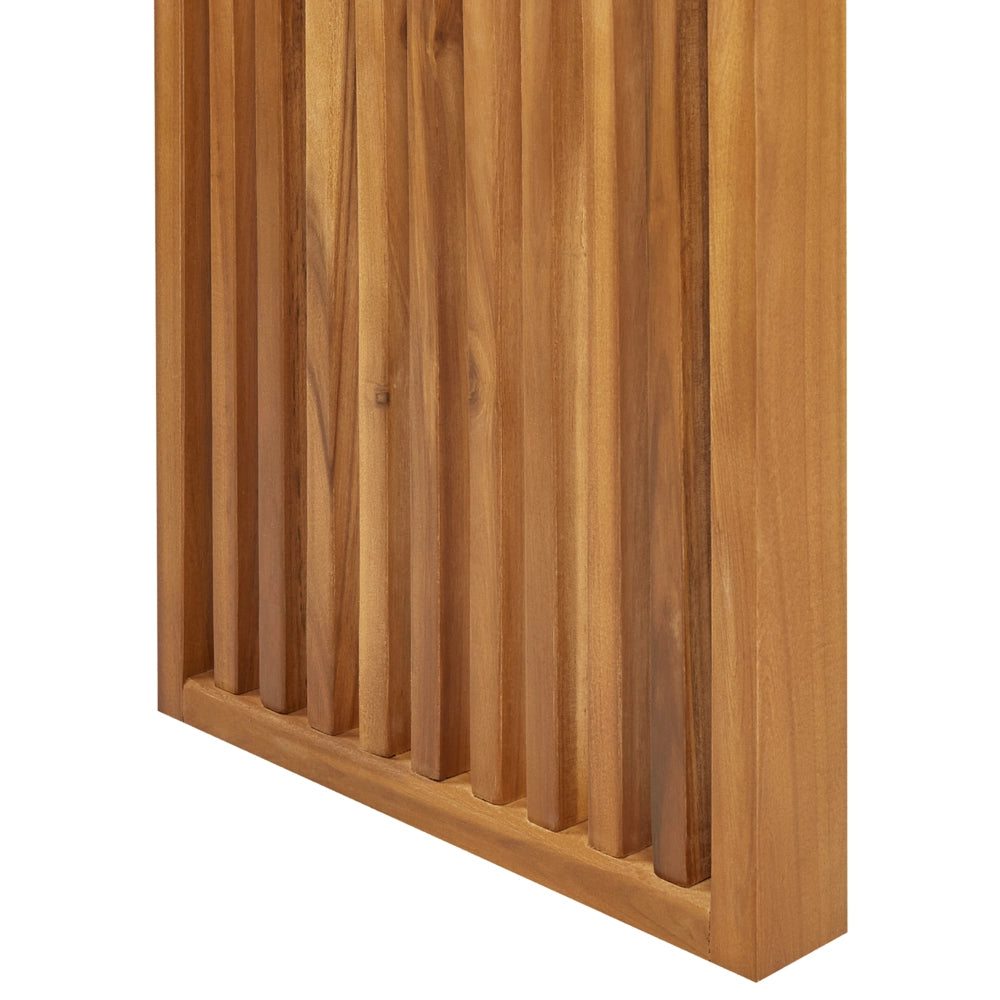 Set di 2 panche da pranzo da giardino in legno chiaro di acacia a 2 posti, moderne e rustiche, per esterni e interni.