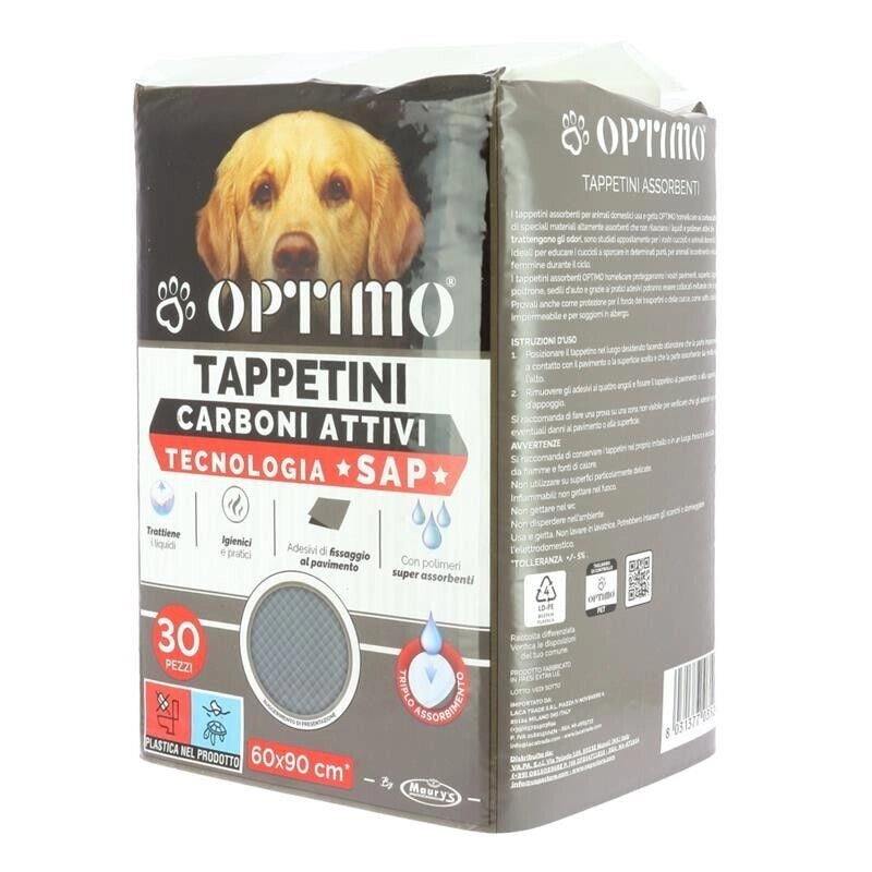 OPTIMO PET TAPPETINO 60X90 CM IN CONFEZIONE DA 30PZ CON CARBONI ATTIVI