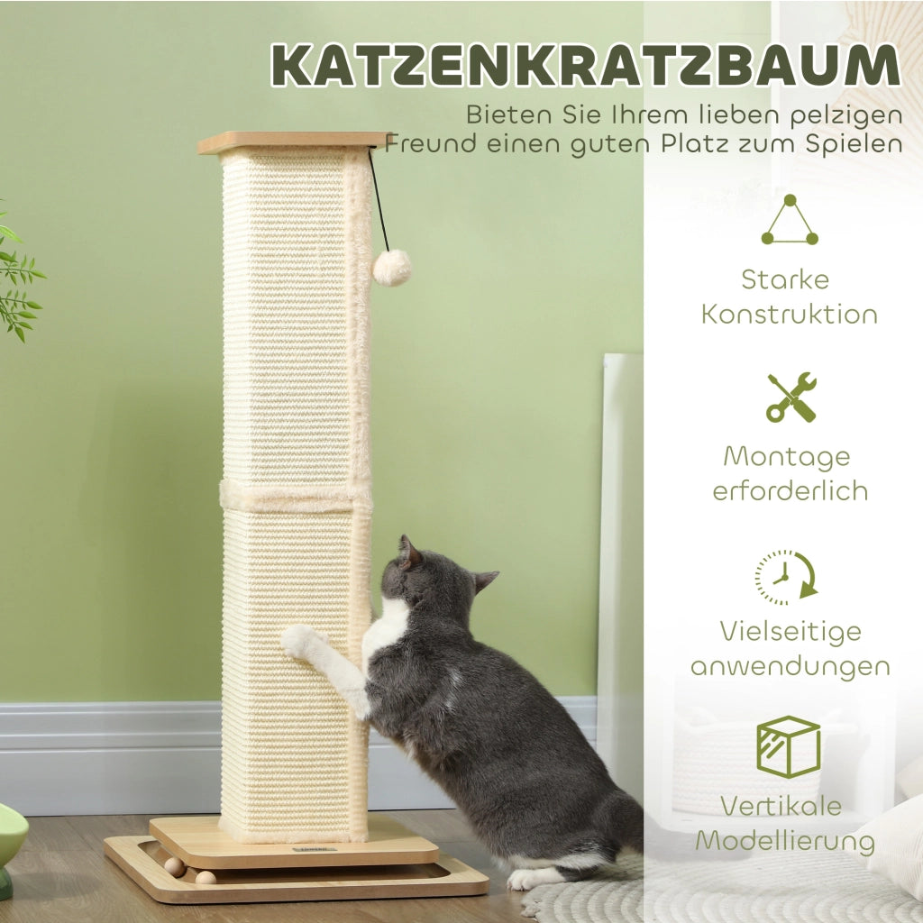 Tiragraffi 3 in 1 con gioco ¨C Zephmum ¨C Eiche/Creme 39.5x39.5x87 cm
