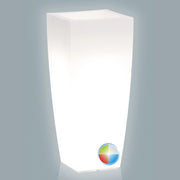 Vaso Agave Quadrato Con Led Multicolor Batteria H 70 33x33Cm
