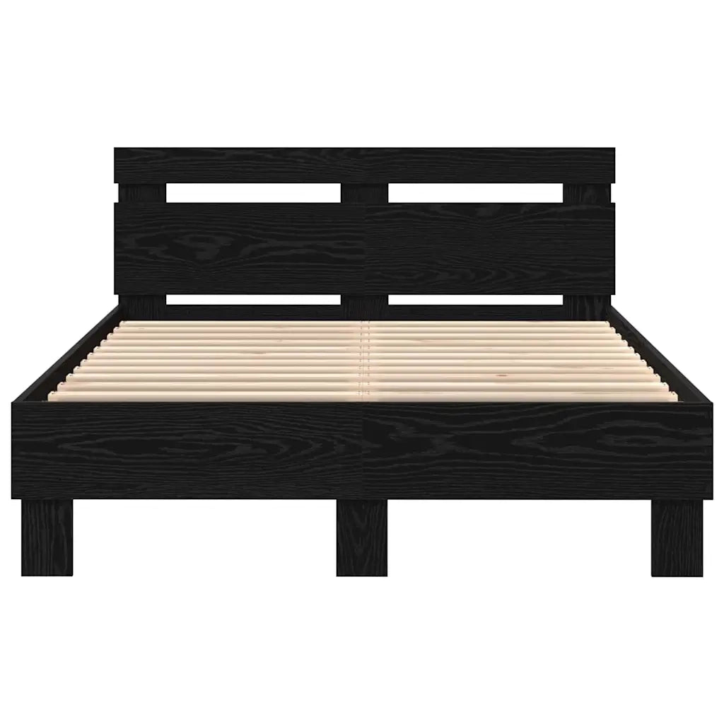 Struttura del letto Rovere nero 120 x 200 cm Legno multistrato 3333950