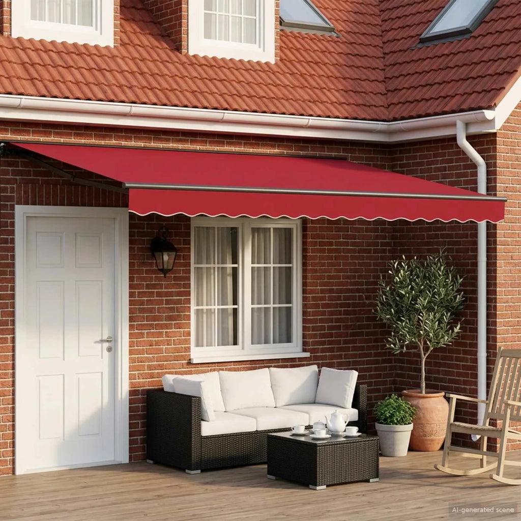 Tettuccio Elettrico Retrattile Rosso e Antracite 4 × 3 m 3421595