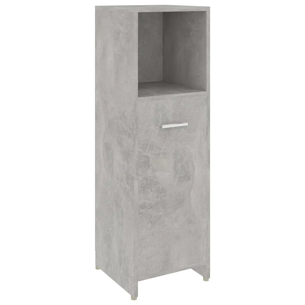 Mobile da Bagno | Armadio da bagno Grigio Cemento 30x30x95 cm in Legno Multistrato