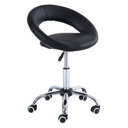 Sgabello da ufficio regolabile in altezza ¨C Xylo ¨C PU nero e metallo, 50x54x(66-78)cm