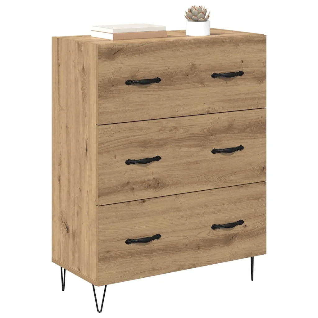 Credenza con Cassetto-Buffet-Armadio da cucina Rovere artigianale 69,5 x 34 x 90 cm 657101