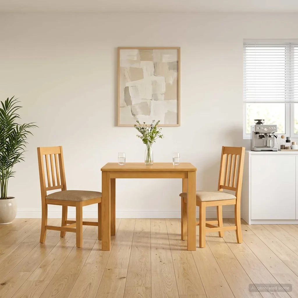 Set da pranzo 3 pz Beige Legno di Quercia Massello 3430312