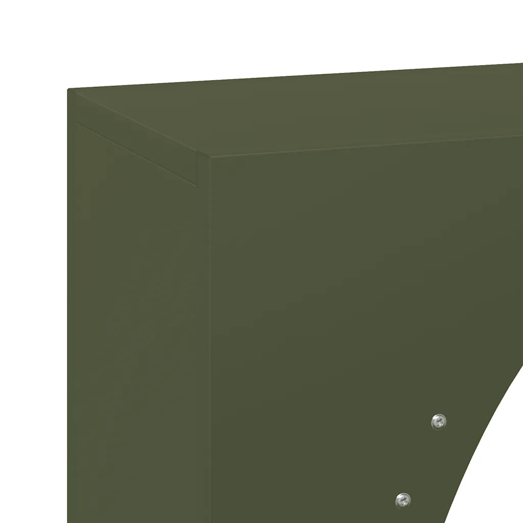 Rastrelliera per Legna da Ardere Verde Oliva 50x23x100 cm 864184