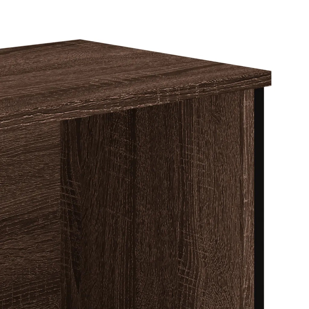 Libreria-Scaffale per Libri-Mobile di Stoccaggio Rovere Marrone 80x31x106 cm in Legno Multistrato