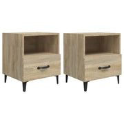 Set di 2 Comodini | Armadio da Notte | Mobiletto da notte Rovere Sonoma in Legno Multistrato
