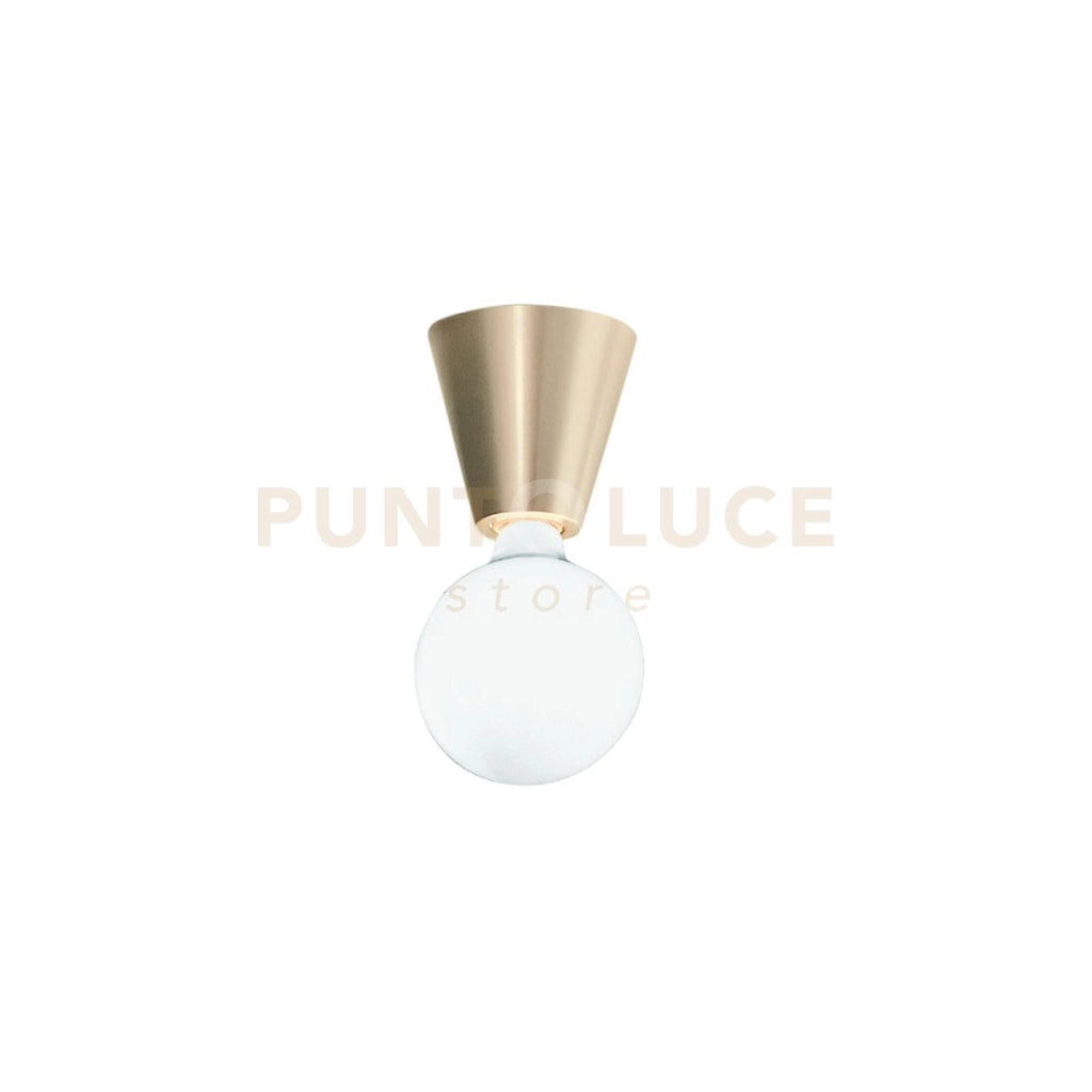 PLAFONIERA FOG 1 LUCE ATTACCO E27 ORO IN ALLUMINIO SENZA LAMPADINA