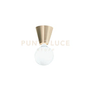 PLAFONIERA FOG 1 LUCE ATTACCO E27 ORO IN ALLUMINIO SENZA LAMPADINA
