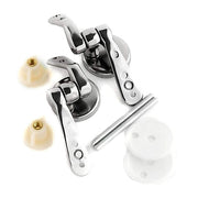 Trade Shop - Coppia Supporti Cerniera Cerniere Universali Copriwater In Legno Wc Bagno -        3,5