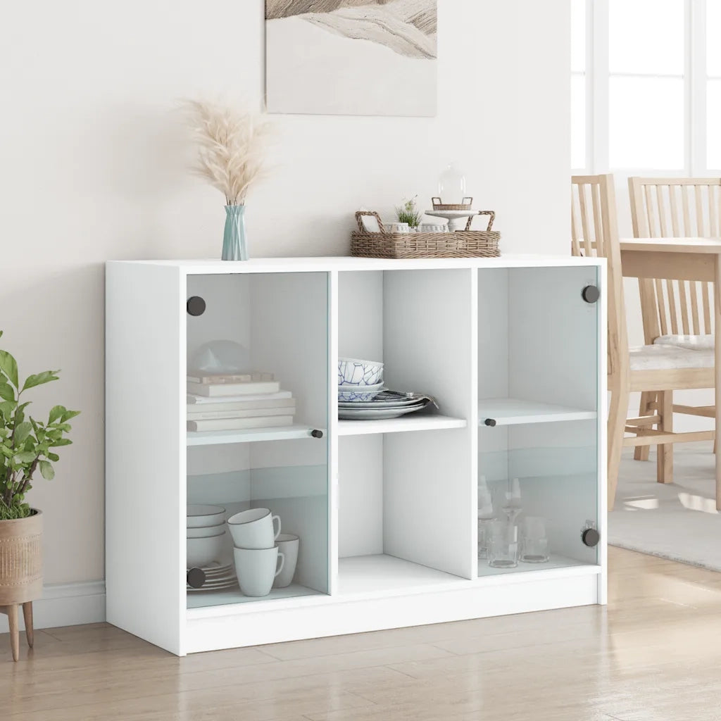 Credenza | Madia | Buffet da pranzo | Armadio da pranzo Bianca 102x37x75,5 cm in Truciolato