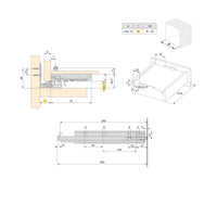 Guide Cassetto con Estrazione Soft 290 mm in Acciaio Emuca Bianco