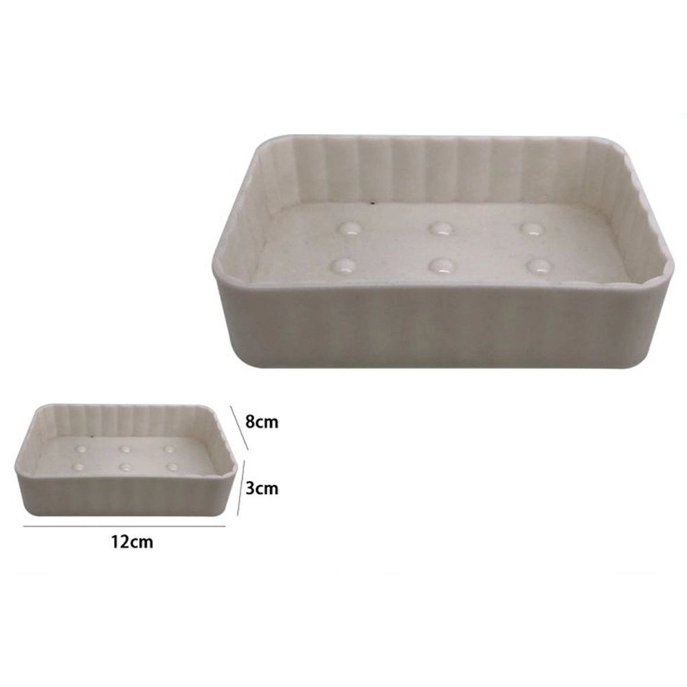 Trade Shop - Porta Sapone Supporto Saponetta Da Bagno Rettangolare Rigato Accessorio Arredo 79188 -