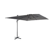 Ombrellone rettangolare decentrato, 3x4m, grigio