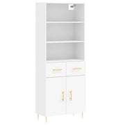 Buffet credenza cassettiera mobiletto mobile contenitore organizer cucina soggiorno salotto alto 69,5 x 34 x 180 cm legno ingegnerizzato bianco 02_0032600