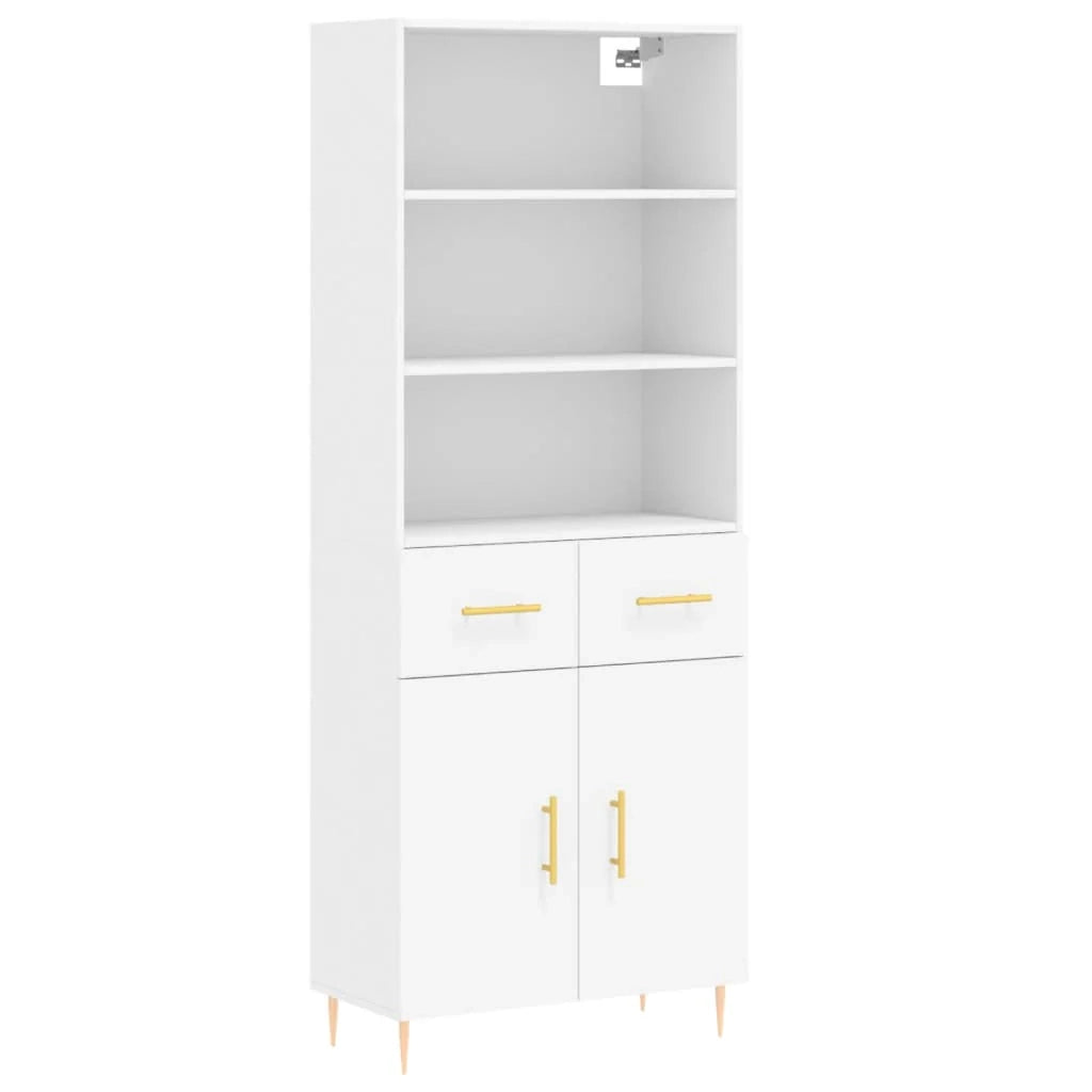 Buffet credenza cassettiera mobiletto mobile contenitore organizer cucina soggiorno salotto alto 69,5 x 34 x 180 cm legno ingegnerizzato bianco 02_0032600