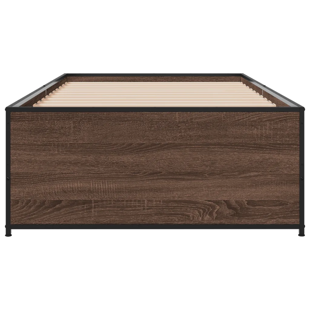 Giroletto Rovere Marrone 75x190 cm Legno Multistrato e Metallo 845255