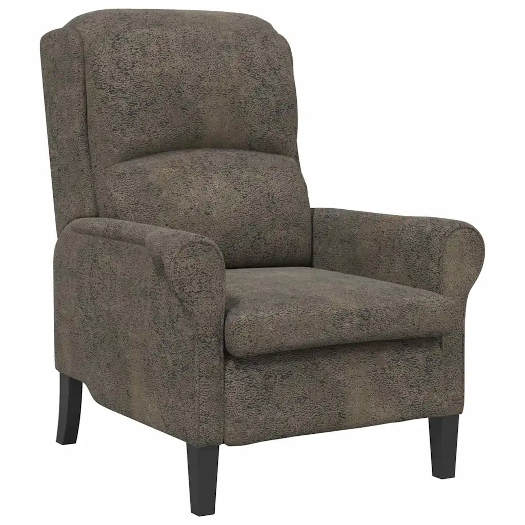 Poltrona-Divano Sedia-Poltroncina Grigio scuro Pelle Sintetica