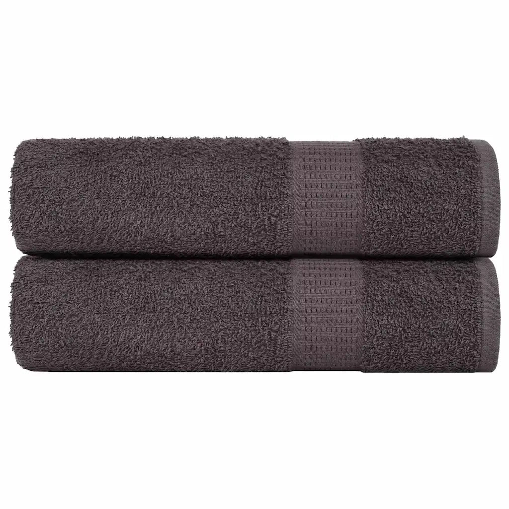 Asciugamani Doccia 2 pz Antracite 70x140cm 360 g/mÂ² 100% Cotone