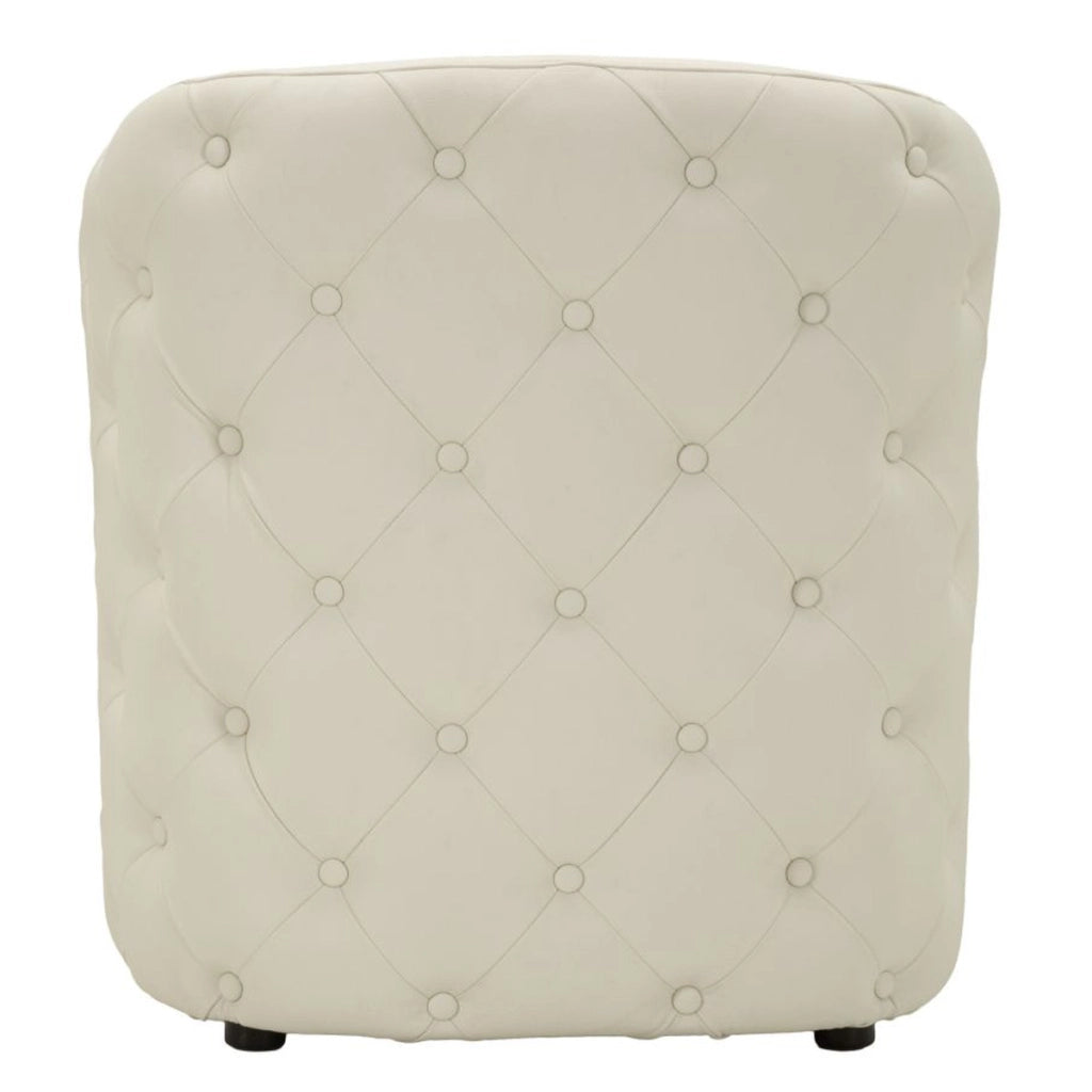 Poltrona con pouf Zagabria in bianco