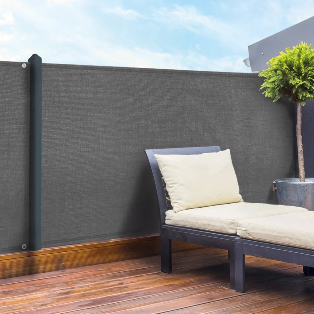 IDMarket - Rete ombreggiante 1x10m, telo rotolo per recinzione giardino 90g/m², grigio