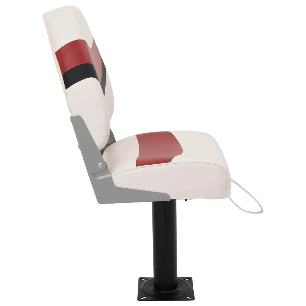 Set Sedile da Barca Pieghevole 4 pz con Schienale Alto